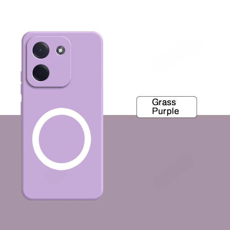 Candy Color Skin Feel Liquid Silicone Car Magnetic Holder Case for Poco M8 F8 F6 X7 X6 X5 Pro Ultra Slim Anti-drop Protect Cover