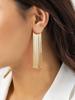 1 Pair Women'S Metal Chain Tassel Earrings, Simple And Elegant Pendant Earrings, Fashionable Jewelry Accessories