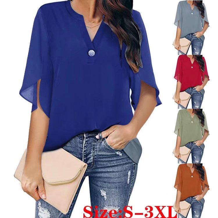 Elegant Ruffle Chiffon Blouse 
