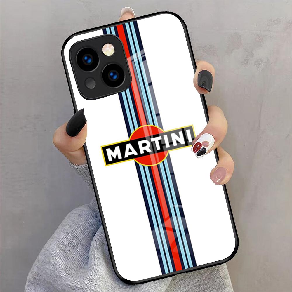 Racing M-Martini-ES Handyhülle Für IPhone 17 Pro Max 16 15 14 Pro Max 13 11 X Xs Xr 8 7Plus Glasabdeckung