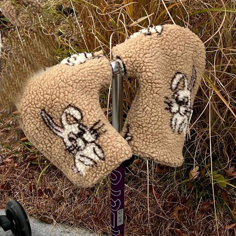 1 Pair Cartoon Scooter Mittens Children's Balance Car Gloves Warm and Soft Hand Gloves for Outdoor Sports Activities