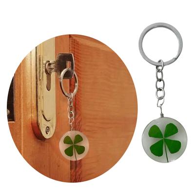 Unique Keychain Lucky Four Leaf Clovers Phone Pendant Women Bag Charm Stylish Backpack Accessory for Fashion Enthusiasts