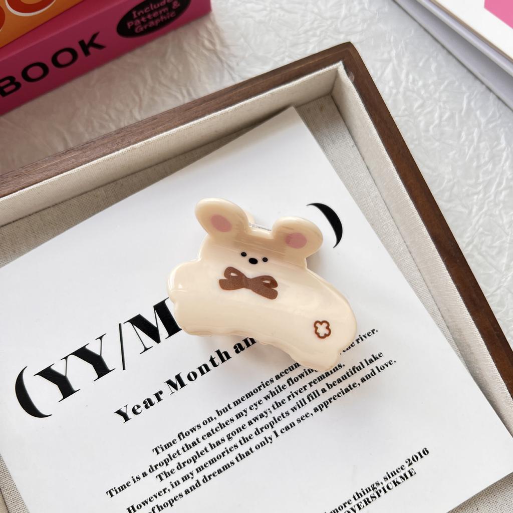 Acrylic Plaid Dog Crab Clip Puppy Spotted Cat Hair Clip Sweet Cartoon Animal Hair Claw  Headdress