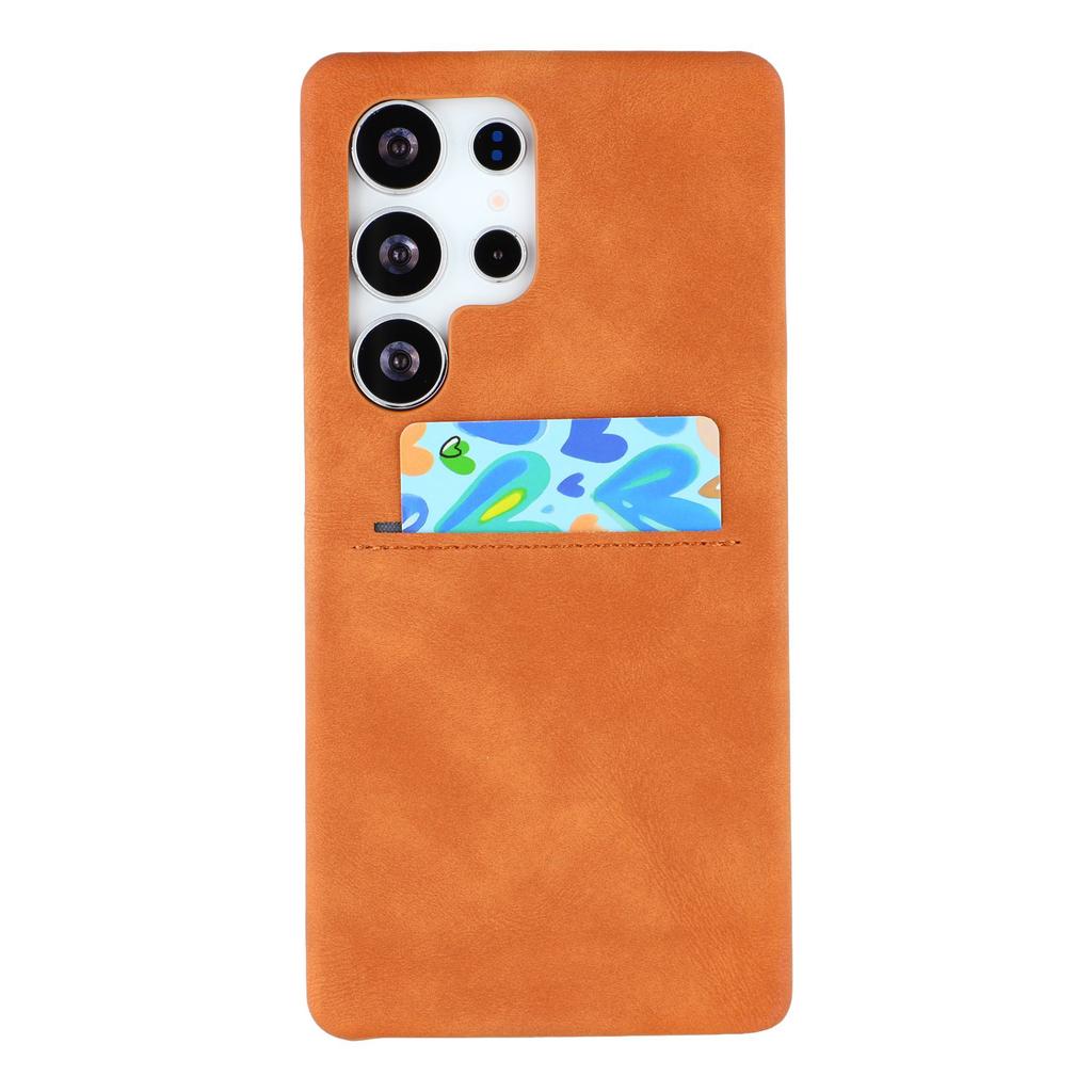 For Samsung Galaxy S24 Ultra Case Skin-Touch Leather + PC Phone Cover with Card Slot