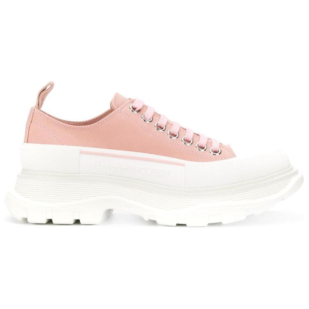 Alexander Mcqueen Tread Slick Low Lace Up 'Light Pink White' Women's 611705W4LR19243
