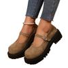 Fashion 2025 New Shallow Women's High Heels Fashion Buckle Strap Office and Career Brand Round Toe Plus Size Best Seller Mary Jane Shoes