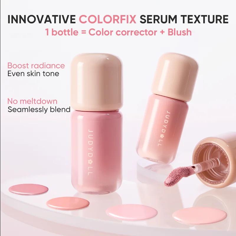 JUDYDOLL LIQUID BLUSH SERUM, Atmosphere-enhancing Contour & Brightening Liquid, Blush-expanding Shade, Watery Nude Tone