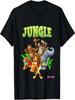 Lustiges Dschungel-Animations-Kawaii-Zoo-Tiere Grafikdesign T-Shirt