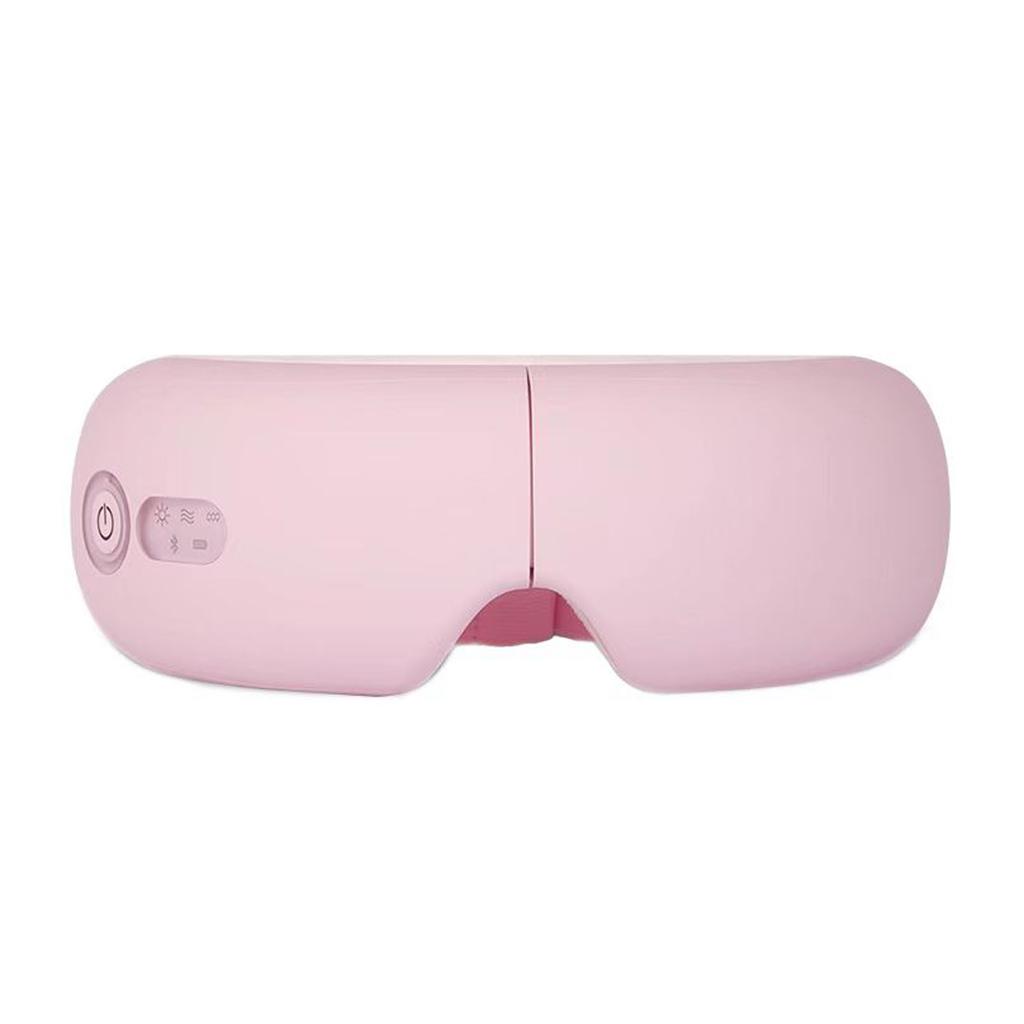 Eye Massager with Heat Rechargeable Hot Compress Eye Massage Machine with Built in Speaker for Travel
