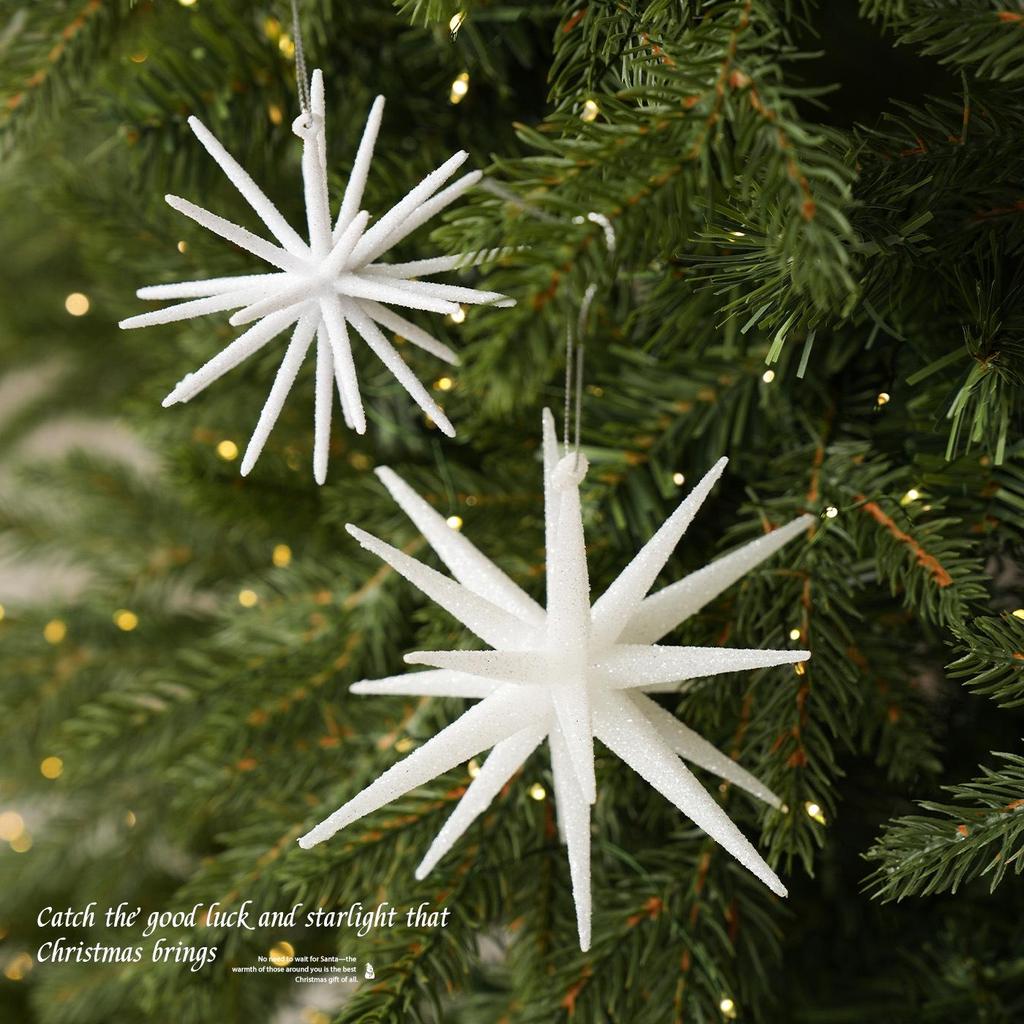 3D Glitter Explosion Star Acrylic Christmas Tree Ornament