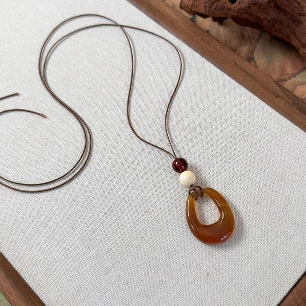 

Очаровательная бабочка Бохо цепочка для свитера Регулируемая длина Веревочное колье Повседневное колье с подвеской 3