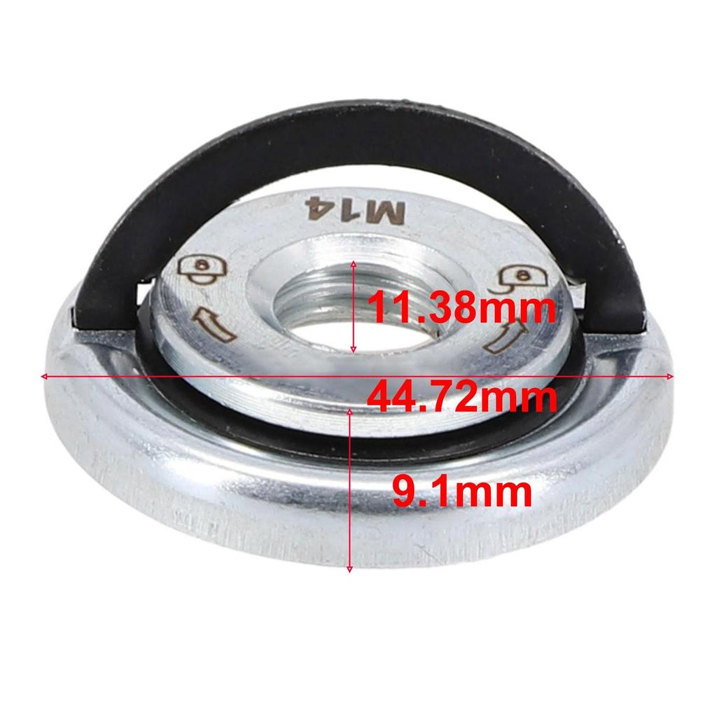 M14 Self Locking Pressing Plate Pressure Plate Iron 45mm Portable Replacement Angle Grinder M14 Thread for Cutting disks Fitting