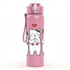 1PC Three Love Heart Cats Cartoon 750ml Color Plastic Sports Water Bottle Leakproof Flip Straw Lid Suitable for Sports Office Home Use