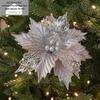 Gangheng 24cm Gold, Red, Champagne Artificial Christmas Flower with Maple Leaf Design