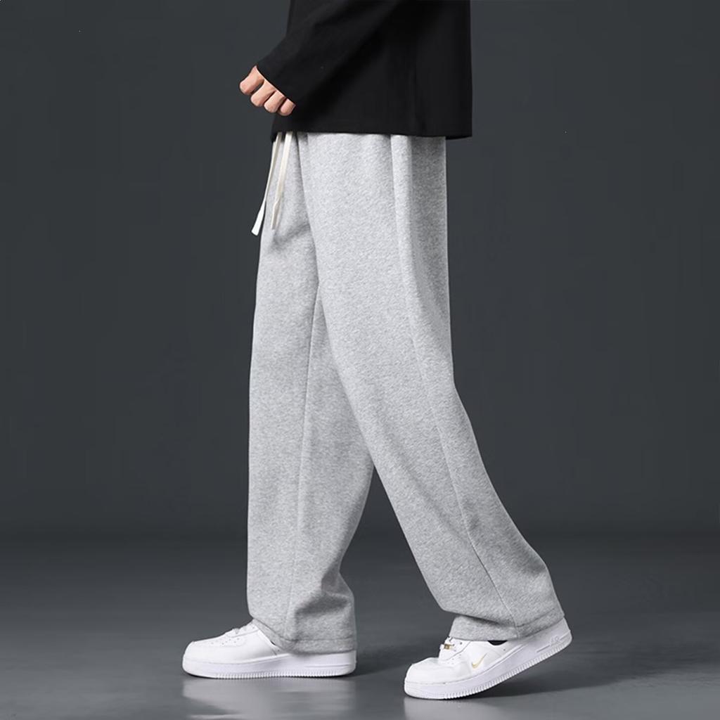 Simple Youth Casual Pants Men's Spring and Autumn New Loose Straight Boys American Wide-leg Tooling Pants