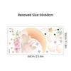 Cartoon Cute Animals Moon Cat Rabbit Wall Stickers for Kids Room Background Bedroom Decoration Girls Home Decor Living Room