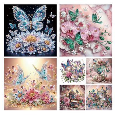 5D DIY Partial Special Shaped Drill Diamond Painting Kit Butterfly Decoration