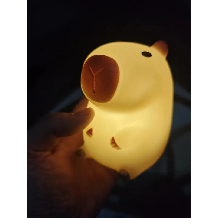 Cute Pet Capybara Night Light Cartoon Silicone Creative Bedside Sleep Night Lamp For Room Decor Birthday Gift Clearance Sale