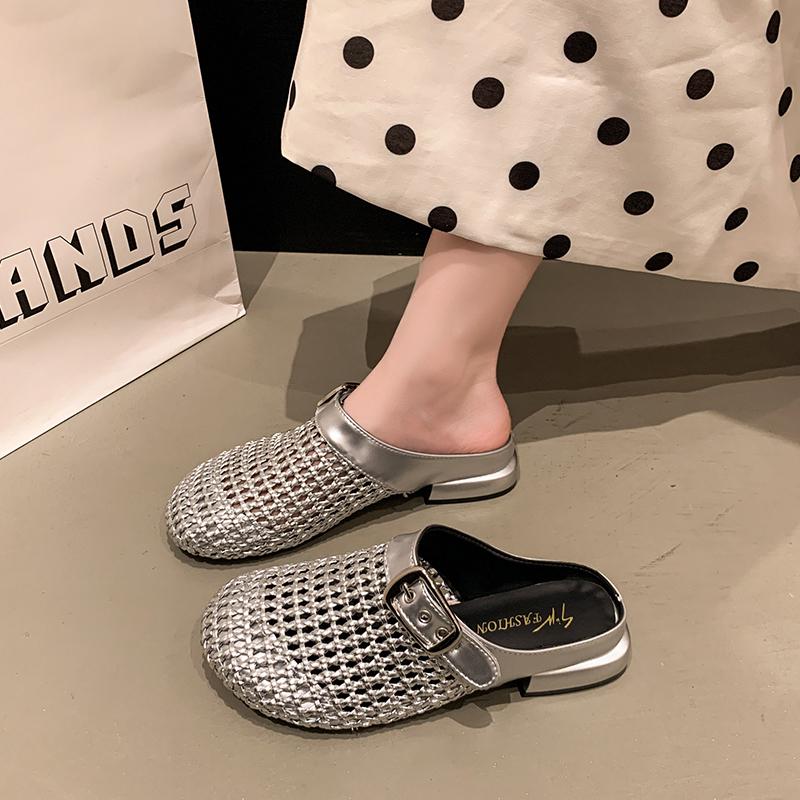 Fashion New 2025 Designer Sandals Water Diamond Rivet Shoe Women Flats Sandals Comfortable Lightweight Sandals Women Zapatos De Mujer