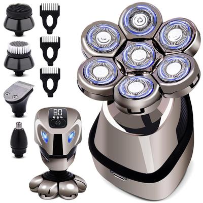 Razors for Men 5 In1 Bald Head Shaver 7 Head Electric Razor for Men Face and Head Smooth Waterproof Cordless