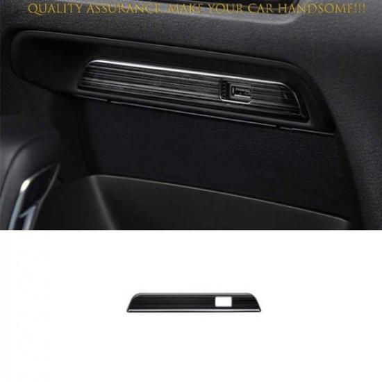 For Mazda CX-30 2020-2023 Black Titanium Center Console USB Socket Panel Trim