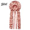 Silk Like Satin Sleep Bonnet No Heat Hair Curling Cap for Women Adjustable Curls Comfortable Head Wrap Bonnet Double Layer Sleeping Medium,