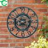 Outdoor Resin Wall Clock Waterproof, 12 Inch Silent Non Ticking Clock Decorative Clock for Patio, Garden, Pool or Living Room