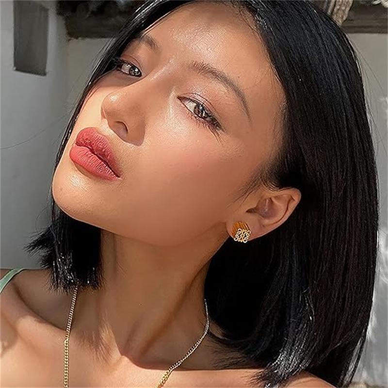Retro French Earrings Designer Vintage Earrings Women's High-End Light Luxury Statement Stud Earring for Women Gifts KTJ