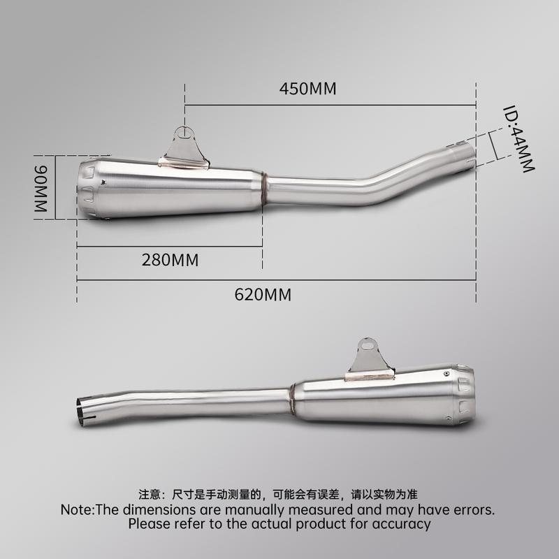 Motorcycle Exhaust Modified Tail Pipe Stainless Steel Muffler Connect Original for T700 Tenere700
