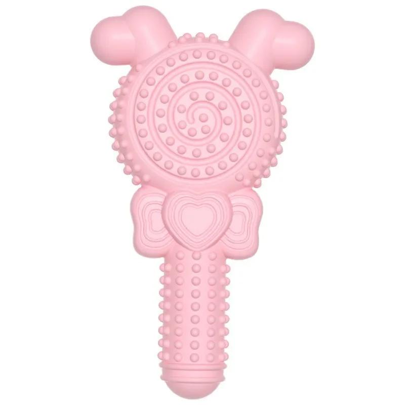 

Pet Toy TPR Lollipop Bite Resistant Teeth Grinding&Cleaning Dog Toy Portable Wear-resistant Cute Easy To Clean Creative Design рожевий