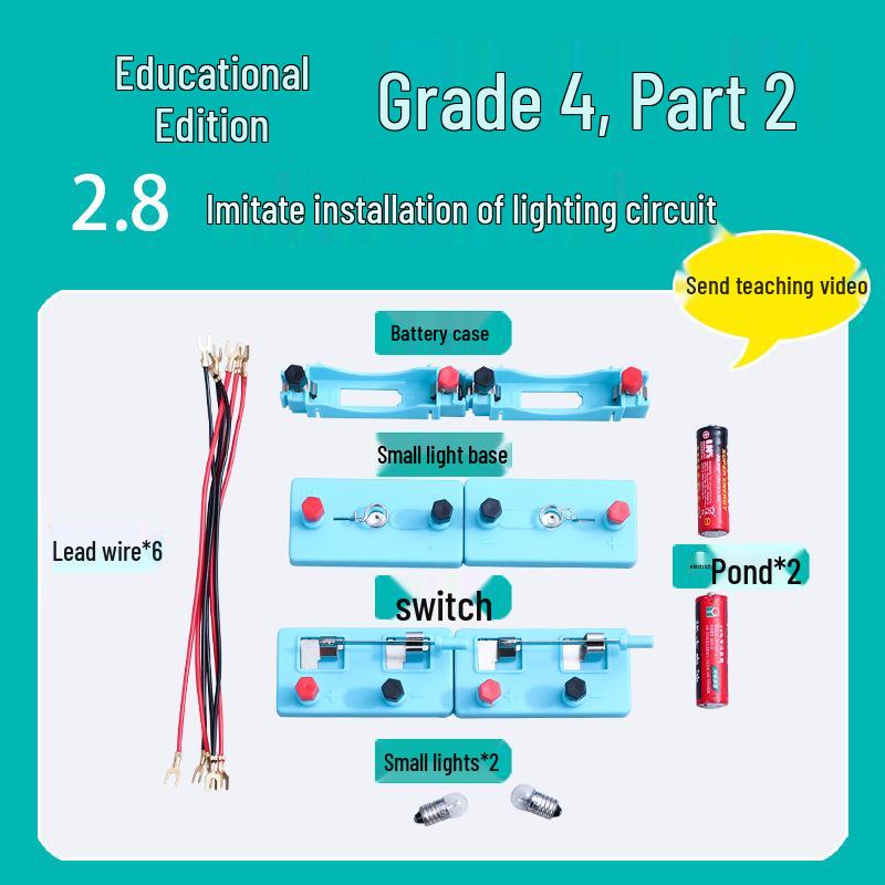 

Набор по естествознанию для 4 класса: Учебник 2 семестра с материалами для экспериментов и схемой освещения