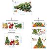 1/2Pcs/set PVC Xmas Tree Wall Stickers Removable Window Glass Decal Santa Claus Stickers  Home Decor