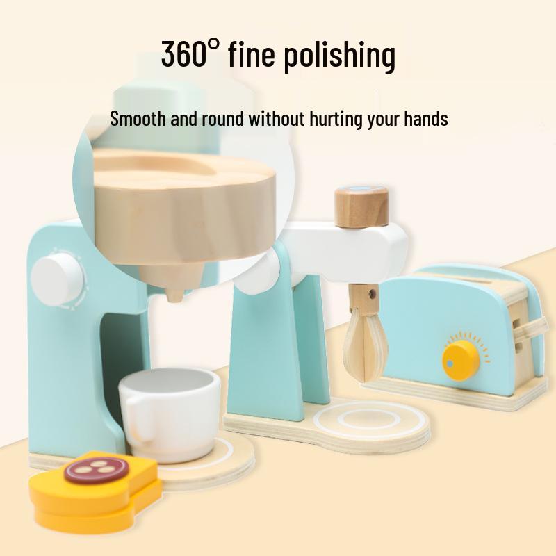 Children's Wooden Toaster Pretend Play Set for Educational Parent-Child Interaction