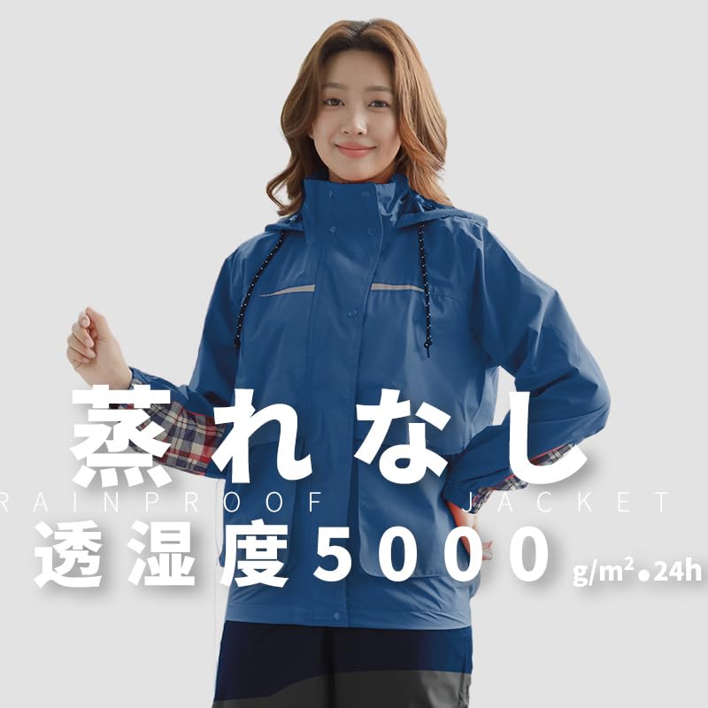 Haină de ploaie Set jachetă și pantaloni Impermeabil dublu la modă Parka de munte Golf Ciclism Alpinism Golf Pescuit Navetă Jachetă de vânt [Aoki