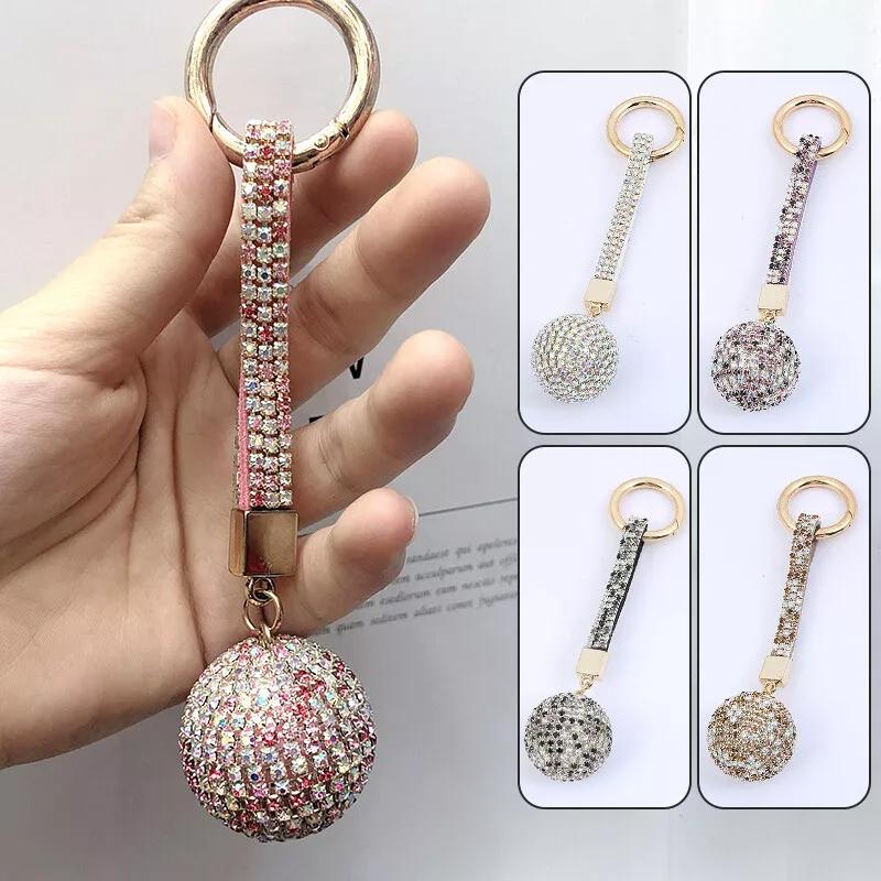Rhinestone Ball Alloy Keychain Cute Car Key Ring For Men Women Bag Backpack Decor Hanging Pendant Fashion Jewelry Accessories