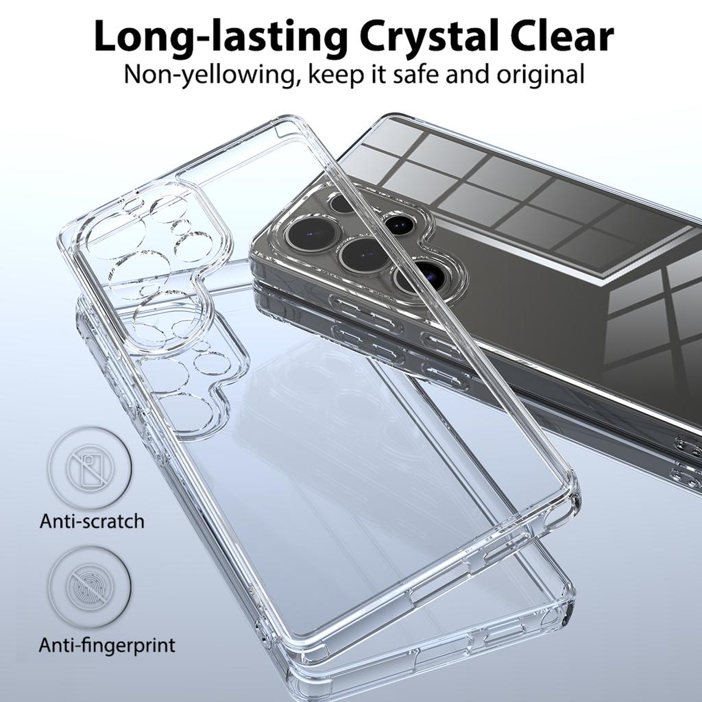 Przezroczyste etui na telefon Samsung Galaxy S25 Ultra TPU+Akryl Wstrząsoodporna tylna obudowa telefonu