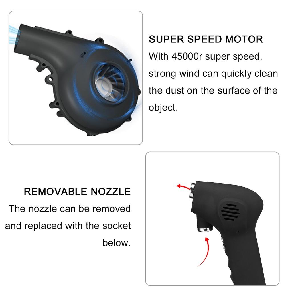 45000RPM Cordless Air Duster Compressed 65W Air Blower 10000/6000mah For Computer Keyboard Laptop Camera Rechargeable Cleaning Tool