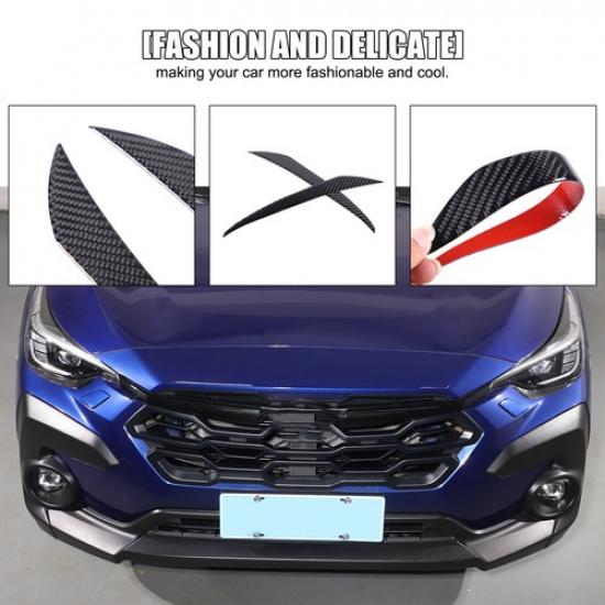 Soft Carbon Fiber Headlight Eyelids Eyebrows For Subaru Crosstrek 2024+