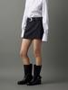 Chosyu Wool Low-Waisted Mini Skirt (Black)