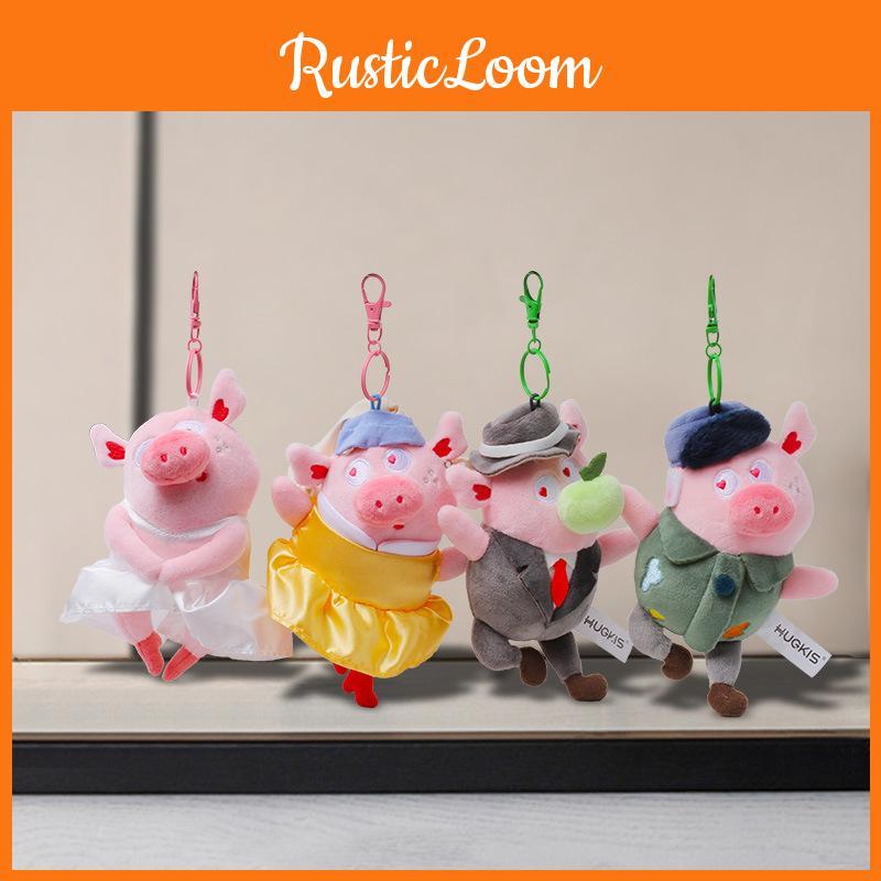 Cartoon Pig Cute Plush Keychain Pendant Short Girlfriendly Design Gift Doll