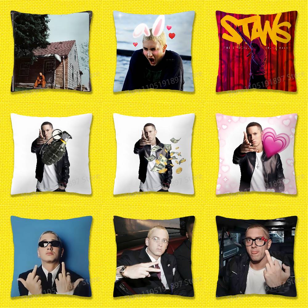 E-Eminem The Marshall Mathers LP STANS Throw Pillow Case For 30cm 40cm 45*45cm 50cm 55cm Square Sofa Pillowcase Shell