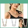 Mångsidigt Geometriskt Kedjehalsband För Kvinnor I Trendiga Färger Perfekt För Tröjutstyrsel