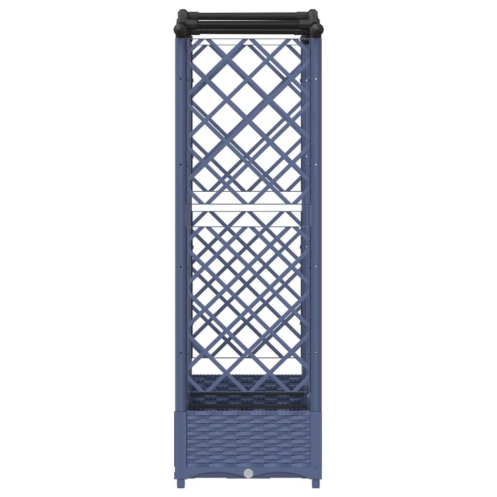 Raised Garden Bed with Trellis and Hanging Roof Gray 163 X 40 X 126 Cm PP