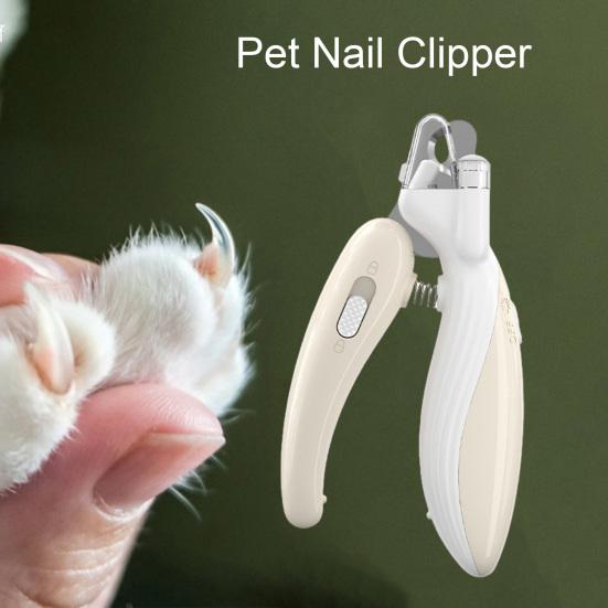 Nagelknipser für Haustiere mit eingebautem LED-Licht, Sicherheitsschutz, beleuchteter Nagelknipser für Haustiere, verbesserte Sichtbarkeit, Nagelschneider, Nagelpflegewerkzeug für die Haustierpflege