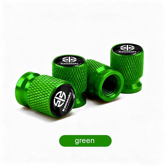 4Pcs CNC Aluminum Motorcycle Tire Valve Caps For Kawasaki Ninja 400 Z400 Z900 Z650 Z800 Universal Wheel Air Valve Stem Cover Dustproof Tyre Valve Cap