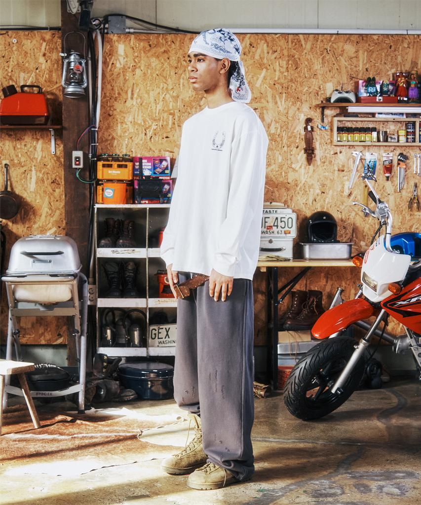 THEVINYLHOUSE Damaged Sweat Pants Charcoal