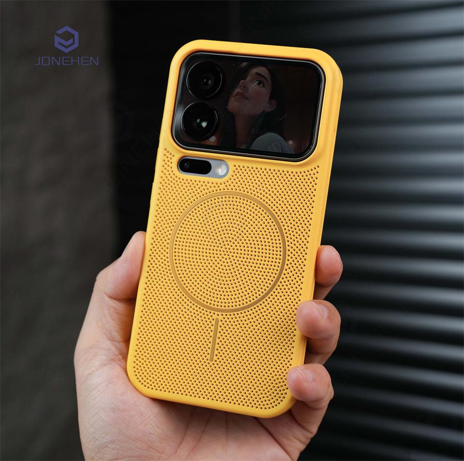 Magnetic For Xiaomi Mi 14 1 17 Pro Max Mi17 17p Case New Candy Simple Fine Hole Heat Dissipation Anti-drop PC Cover For