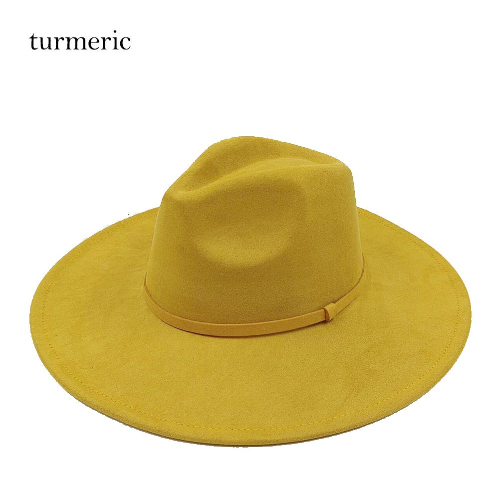 Fedora Women's Suede Wide Brim Hat Western Wide Brim Rancher Hat Pure Suede Jazz Hat Horse Riding Party Gift Hat Wide Brim Hat