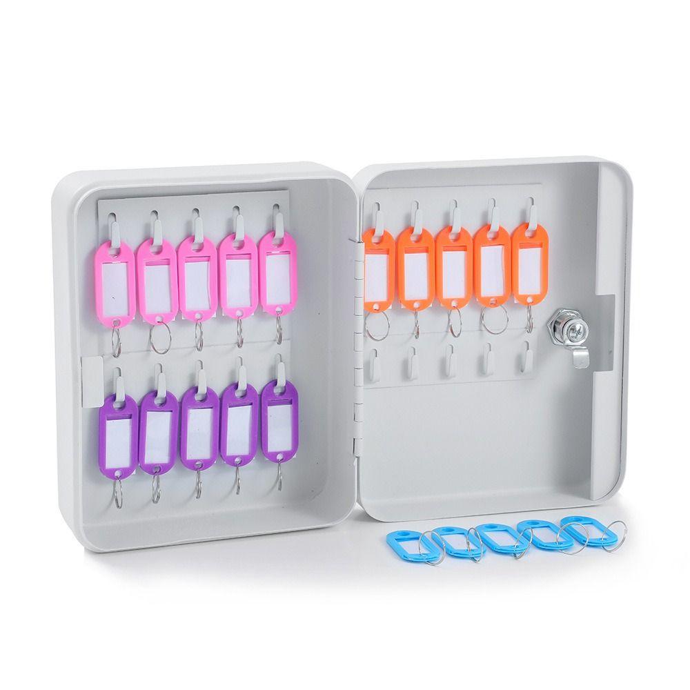 Tool Case Metal Construction Key Box Code Lock Security Lock Key Storage Box Wall Mount Holds 20 Keys Storage Bins Organizer
