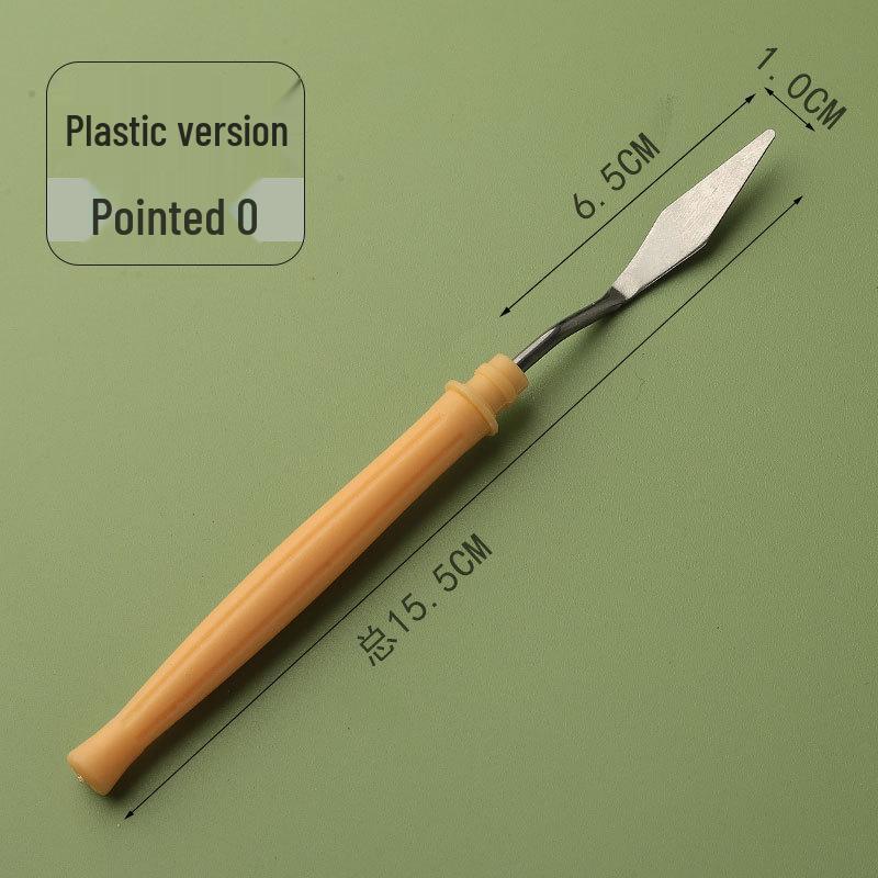 Rosewood Handle Oil Painting Knife: Acrylic & Gouache Pigment Scraper with Varnishing Flat and Pointed Blades